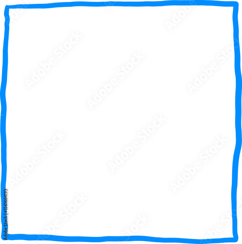 Line Art Square Frame With Irregular Contour