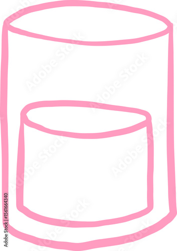 Line Art Cocktail Coupe Glass Element