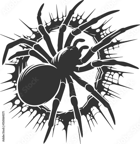 Spider vector silhouette
