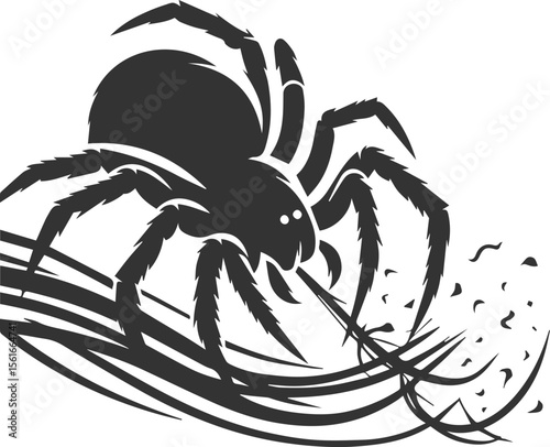 Spider vector silhouette
