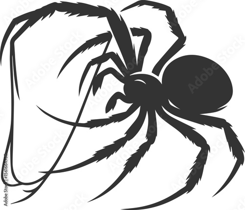 Spider vector silhouette