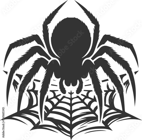 Spider vector silhouette