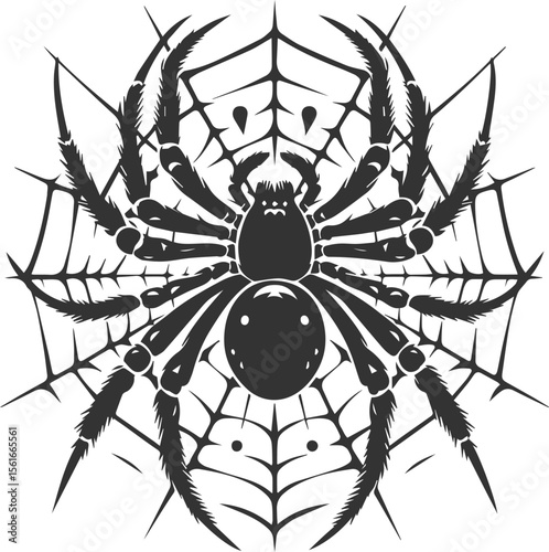 Spider vector silhouette