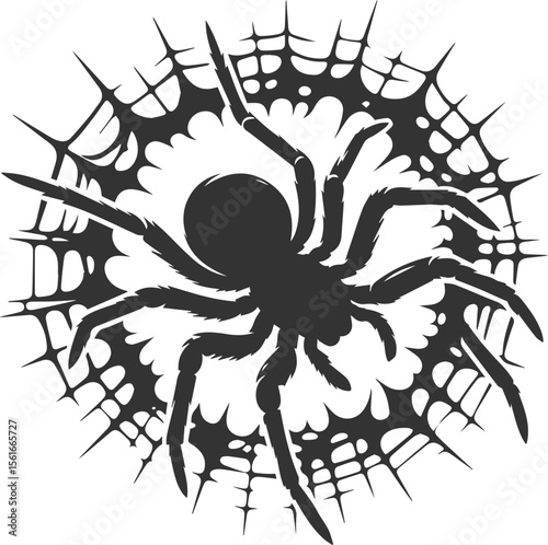 Spider vector silhouette