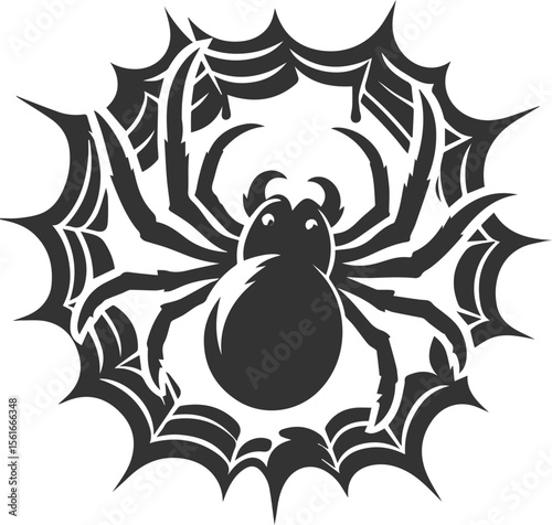 Spider vector silhouette