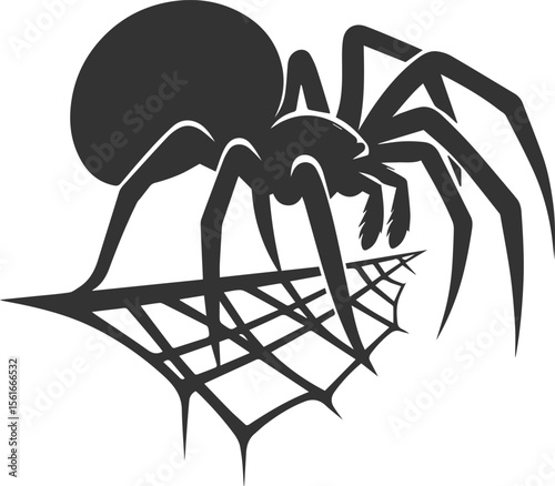 Spider vector silhouette