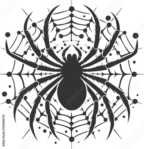 Spider vector silhouette
