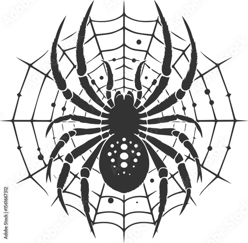 Spider vector silhouette