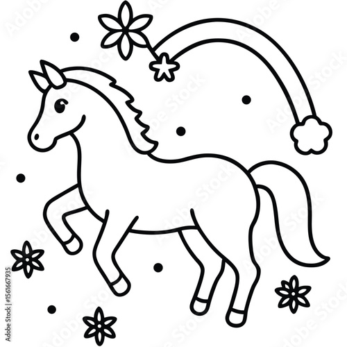 Detailed outline illustration of a delightful subject