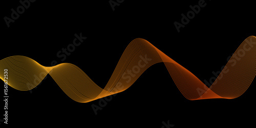 Abstract wave line for banner wallpaper background with wave design. Futuristic technology and wave pattern.