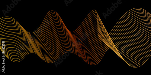 Abstract wave line for banner wallpaper background with wave design. Futuristic technology and wave pattern.