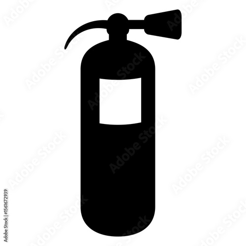 Icono silueta de extintor de incendios