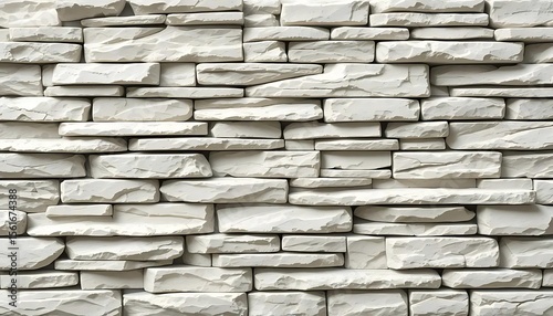 Seamless texture of stacked white stone bricks with natural surface detail. Ideal for architectural backgrounds, interior design, 3D modeling, or construction themes.