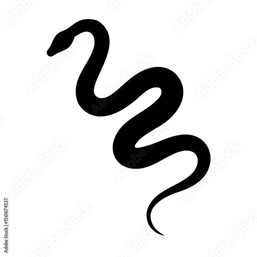  black snake silhouette stock illustration
