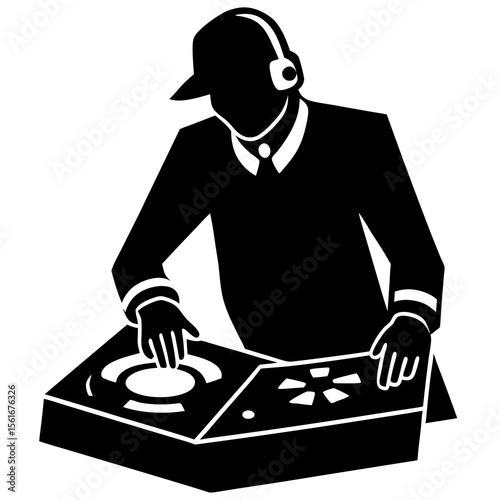 DJ Mixing Silhouette

