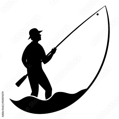 Person Fishing Silhouette