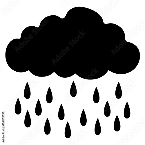 Cloud and Rain Silhouette