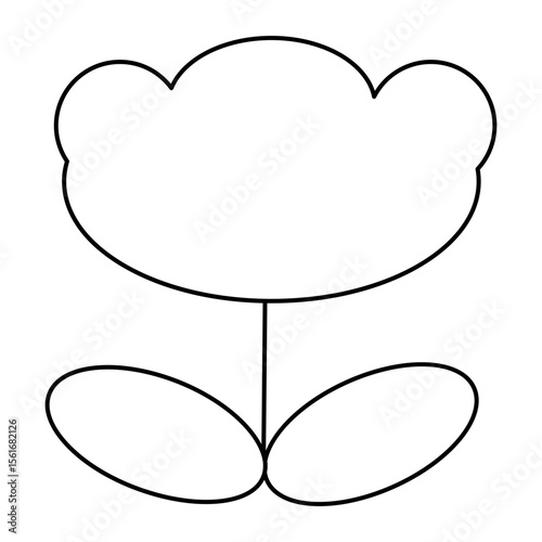 Simple doodles line style elements. Black stroke on white background.