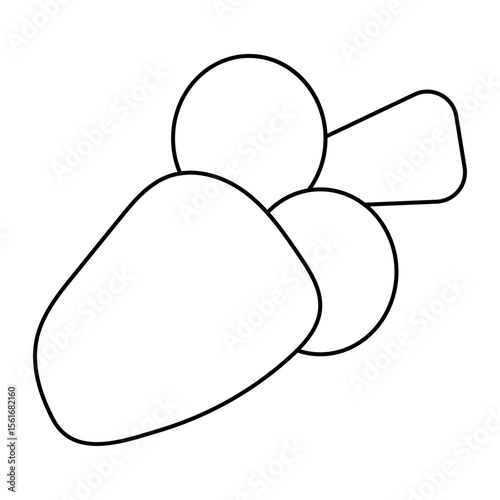 Simple doodles line style elements. Black stroke on white background.