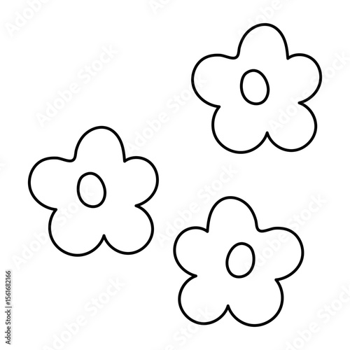 Simple doodles line style elements. Black stroke on white background.