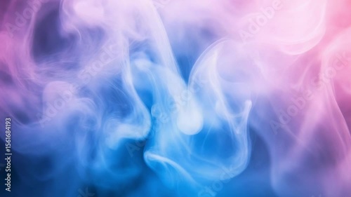 Abstract swirling smoke in vibrant pastel hues