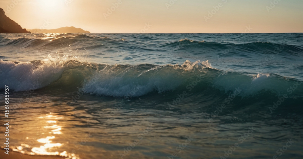 Naklejka premium sunset on the beach