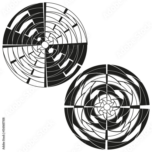 Microchip circuit icon. Electronic circuitry design. Technological processor illustration. Vector microprocessor symbol.