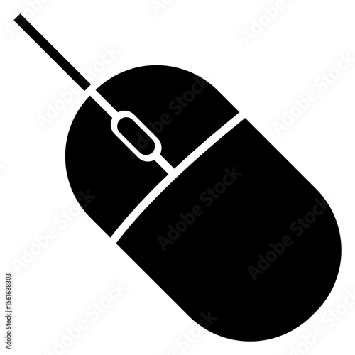 Icono silueta de mouse de ordenador 