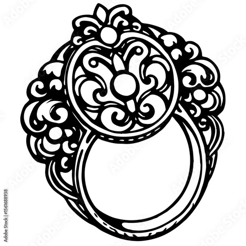 Vintage Lace Ring Illustration