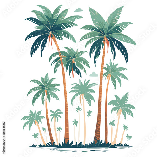 palm trees vector illustration
