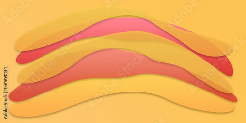 illustrazione sfondo astratto con elementi geometrici dalle curve fluide