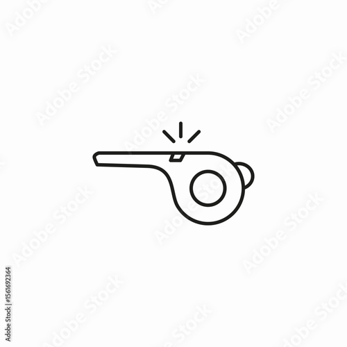 blowing sports whistle icon sign vector