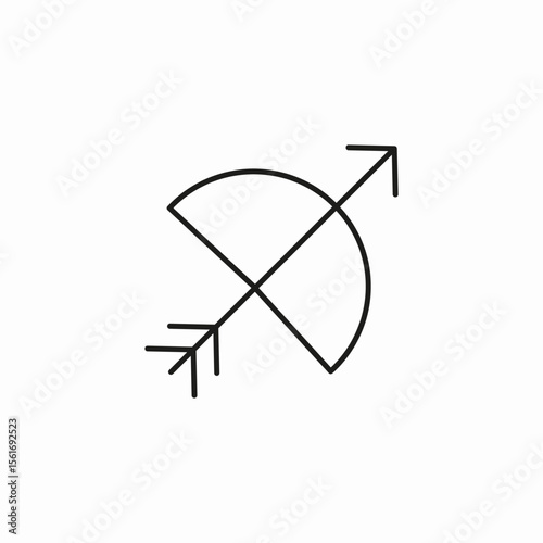 bow arrow target icon sign vector