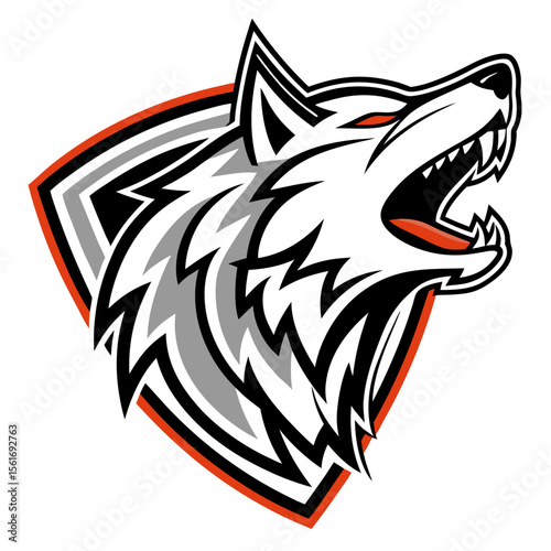 Wallpaper Mural Powerful White Wolf Mascot Logo Design Torontodigital.ca
