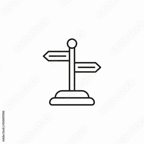 directional signpost guide icon sign vector