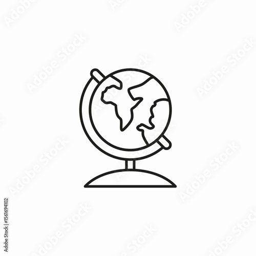 earth globe stand icon sign vector