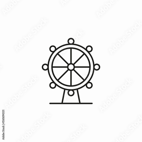 ferris wheel icon sign vector