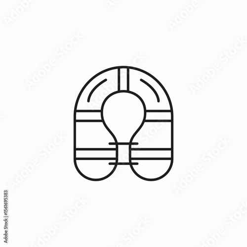 life vest safety icon sign vector