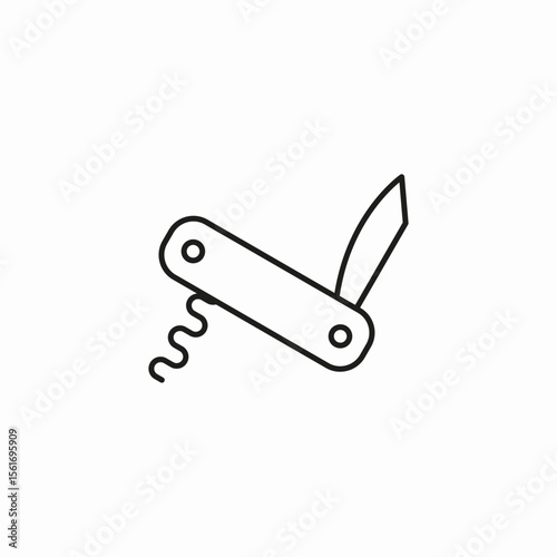 multi tool knife icon sign vector