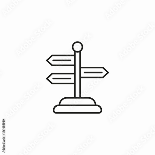 multiple direction signpost icon sign vector