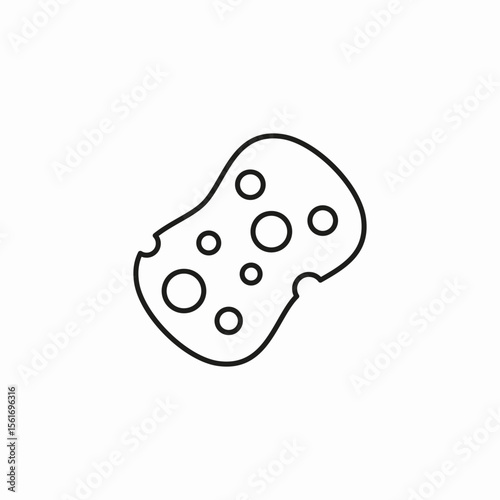 porous cleaning sponge icon sign vector