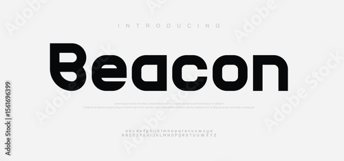 Beacon Abstract modern sport alphabet logo font. Typography bold typeface design for sport, abstract, fashion, digital, future creative logos fonts. vector illustration
