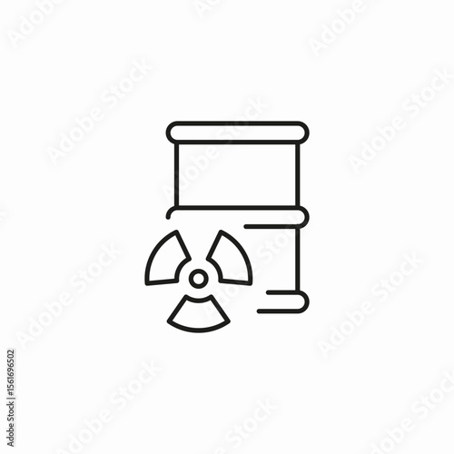 radioactive waste barrel icon sign vector