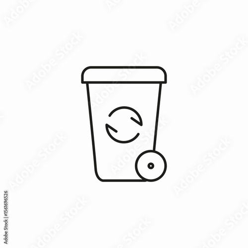 recycle bin waste icon sign vector