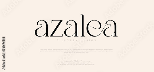 Azalea Elegant minimal luxury logo alphabet font. Typography decorative elegant lettering for logo. vector illustration

