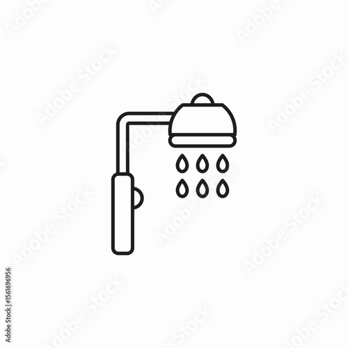 running shower head icon sign vector
