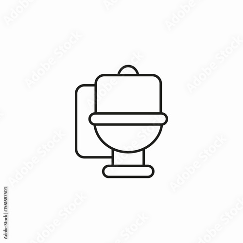 standard toilet icon icon sign vector