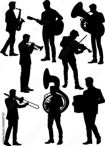 Set- silhouettes-musicians-men.eps