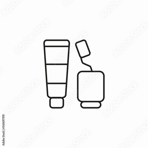 toothpaste toothbrush icon sign vector