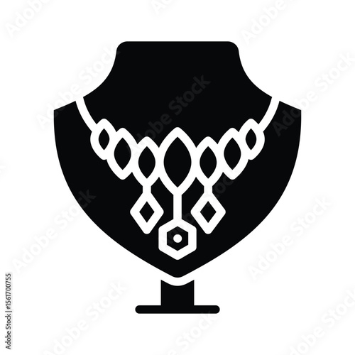 Catch a sight of this amazing necklace display glyph icon